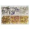 Panduro Jewellery Mellandelar av silver- och guldfärgad metall med strassklädd kant, Ø7 mm / tjocklek 2 mm | Metall
