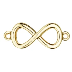 Panduro Jewellery Mellandel infinity tecken, evighetssymbol, ouroboros, guldfärgad 17×6 mm