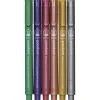 Panduro Hobby Metallicpennor med kalligrafispetsar 0,5–3 mm skrivbredd, 6-pack | Kalligrafipennor