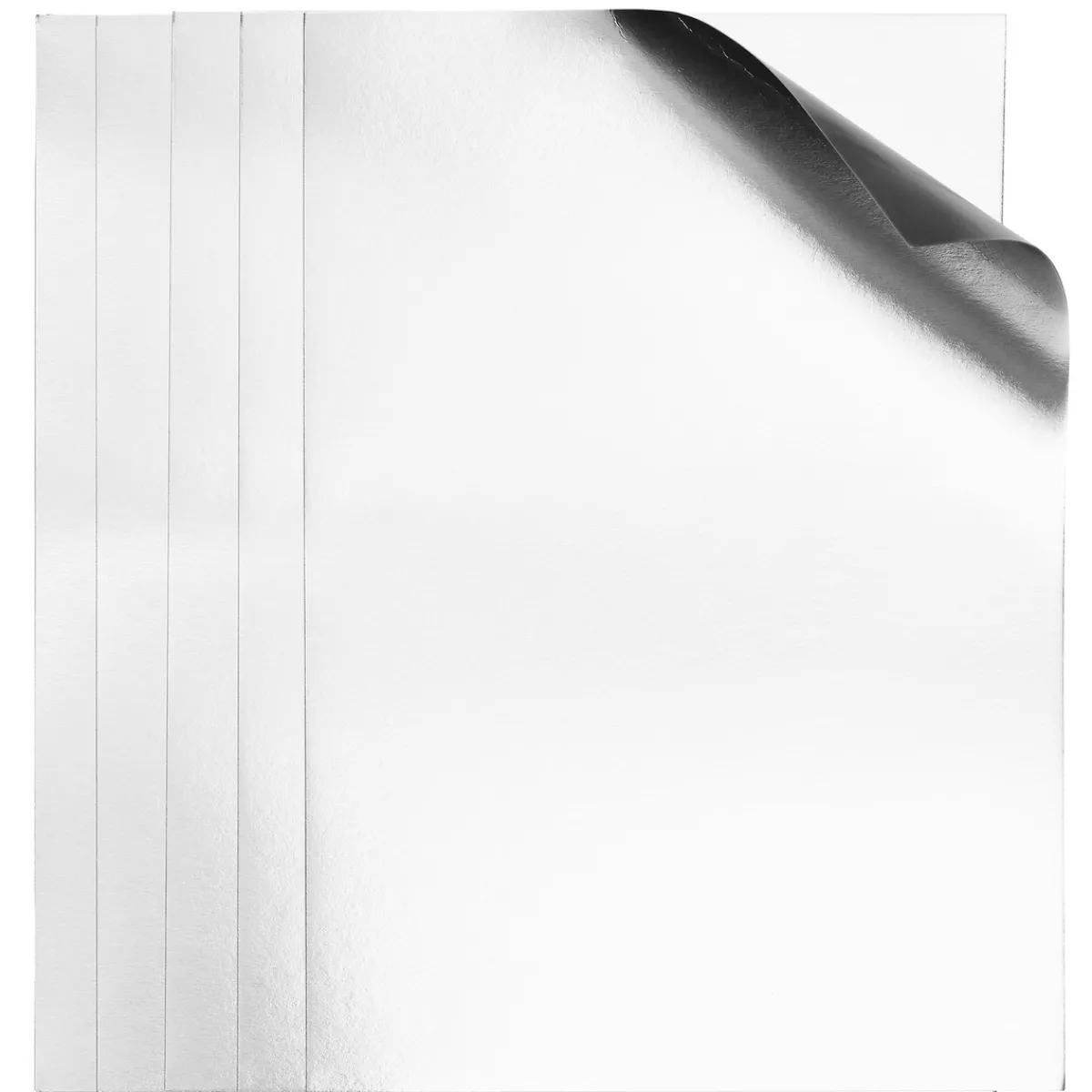 Oklassificerat Metallpapper silver A4 (210×297 mm), 5 tjocka ark à 280 g/m²