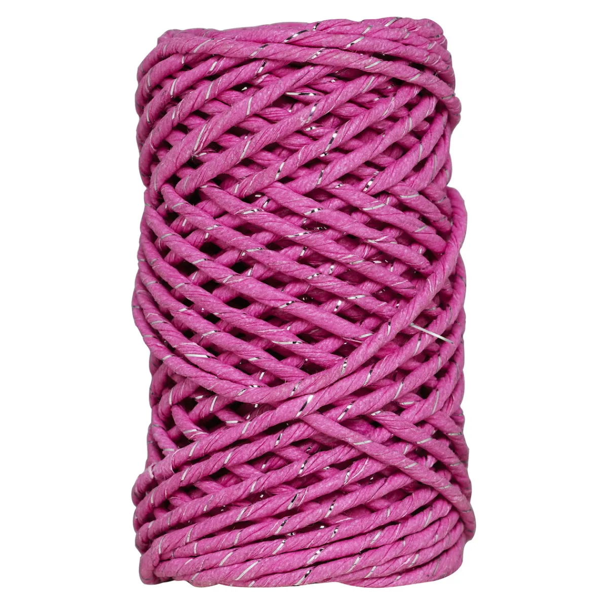 Panduro Hobby 20 meter långt cerise papperssnöre med guldtråd