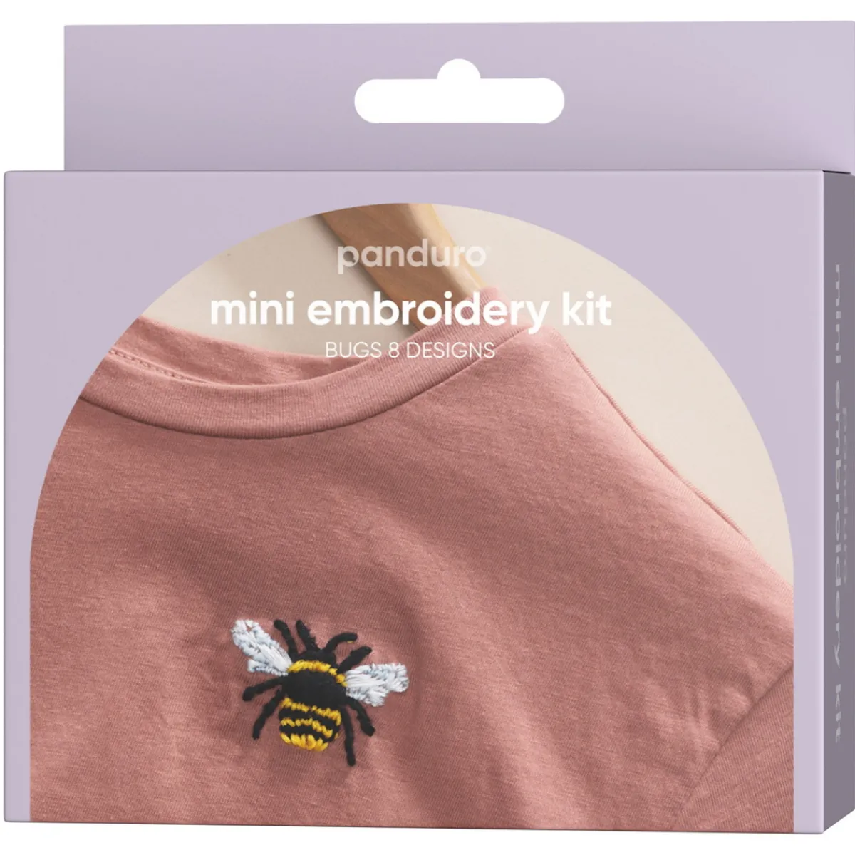 Panduro Hobby Mini broderikit sommarinsekter – allt för att brodera 8 olika insekter på dina kläder