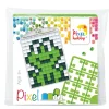Pixel Hobby Mini-kit pixelhobby groda – med nyckelring 30×40 mm & 3×144 pixlar | Barn Diy-Kit