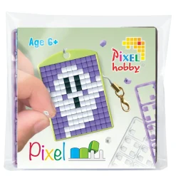 Pixel Hobby Mini-kit pixelhobby spöke – med nyckelring 30×40 mm & 3×144 pixlar | Barn Diy-Kit