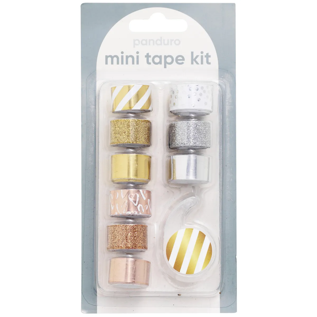 Panduro Hobby Mini tape kit 1+9 Metallic | Dekorationstejp I Papper