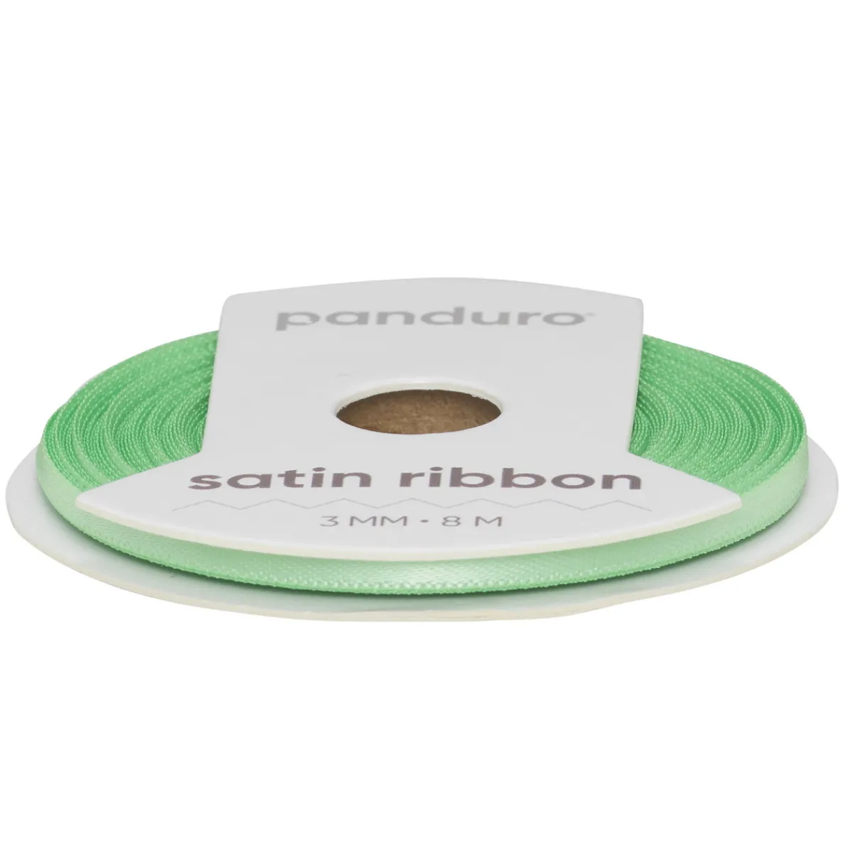 Panduro Hobby Mintgrönt satinband – 3 mm brett och 8 meter långt