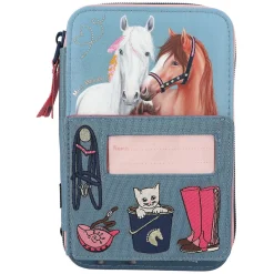 Barn Miss Melody My Little Farm trippelpennfodral med häst-tema! 13×20×7,5 cm