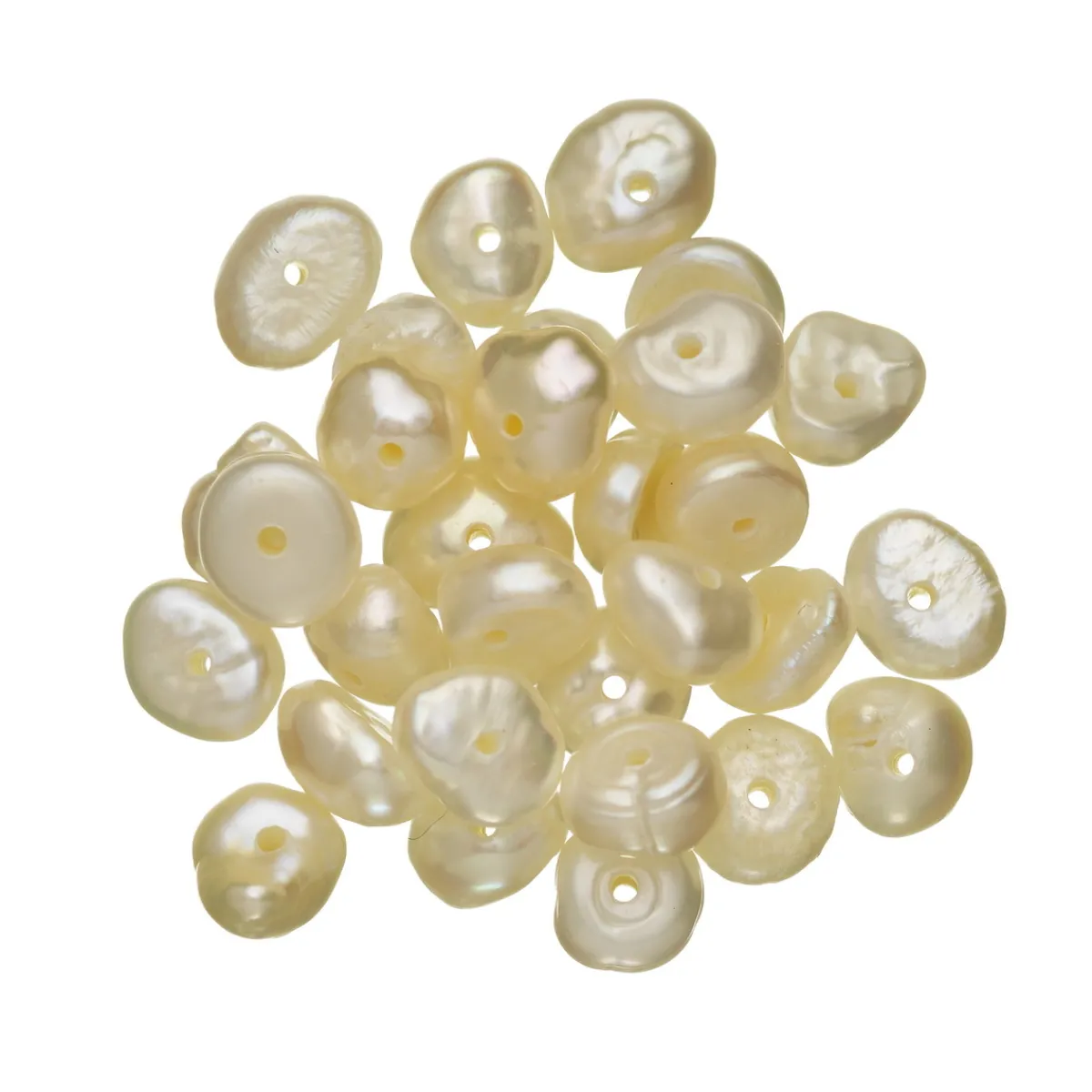 Panduro Jewellery Mix av 30 st. sötvattenspärlor som är ca 5 mm långa, 3–4 mm breda och 4 mm tjocka