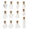 Panduro Hobby Mix med glasflaskor vialer med kork 12 st. i varierande storlekar | Glas & Porslin