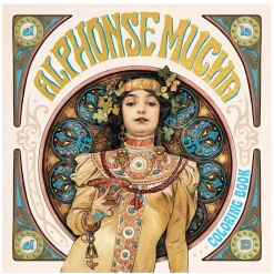Oklassificerat Målarbok Alphonse Mucha Coloring Book, 25×25 cm, 40 sidor | Målarböcker För Vuxna