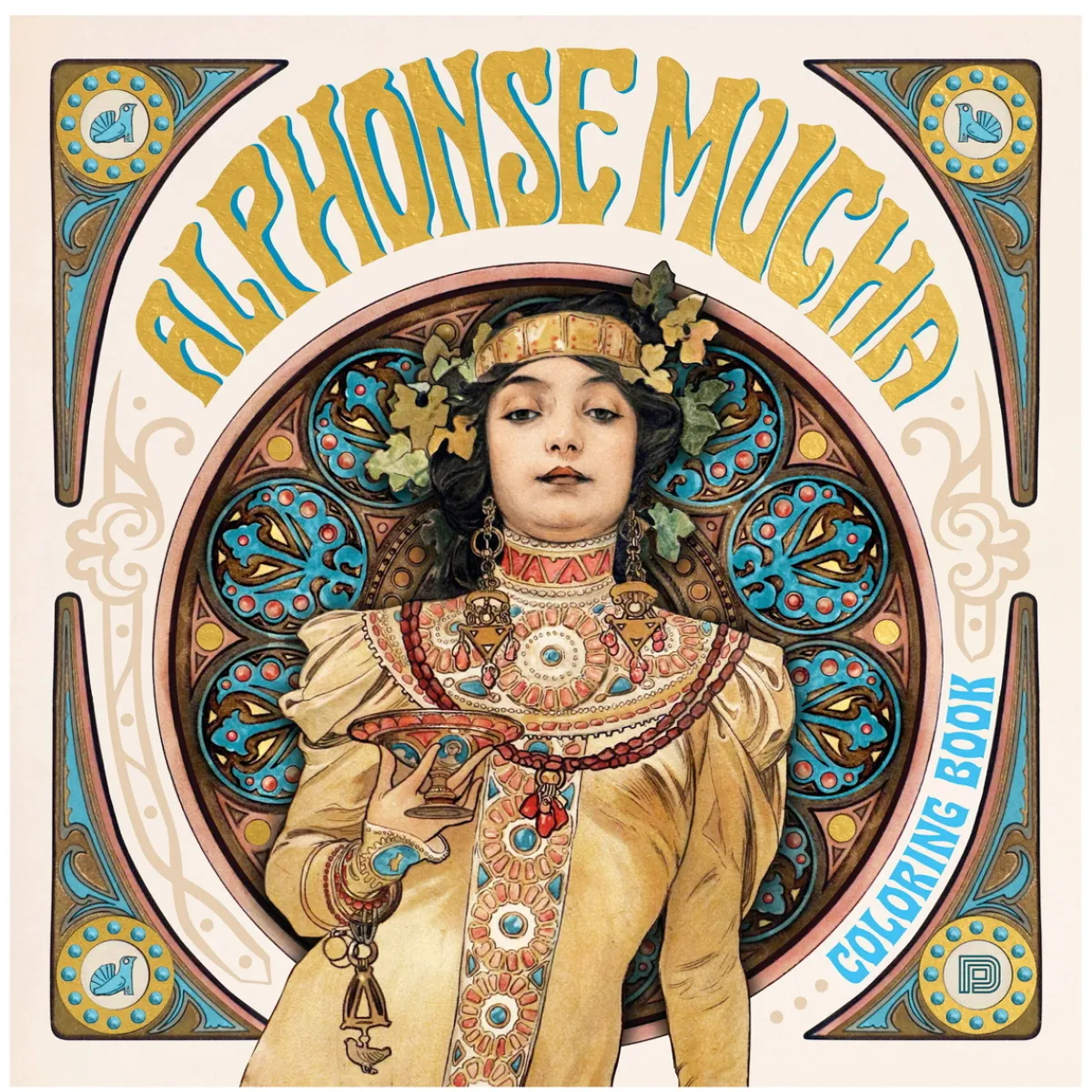 Oklassificerat Målarbok Alphonse Mucha Coloring Book, 25×25 cm, 40 sidor | Målarböcker För Vuxna