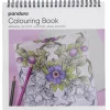 Panduro Hobby Målarbok Botanik & Blommor, spiralbunden, 20×21 cm, 24 motiv, 120 g/m² | Målarböcker För Vuxna