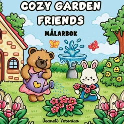 Oklassificerat Målarbok Cozy Garden Friends, mysig målarbok med 40 avslappnande motiv, 25×25 cm | Målarböcker För Vuxna