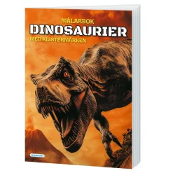 Barn Kärnan Målarbok Dinosaurier A4 (210×297 mm), 32 sidor + uppslag med klistermärken