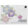 Panduro Hobby Målarbok för akvarell med 12 blomstermotiv, L A4 (297×210 mm), 300 g/m²
