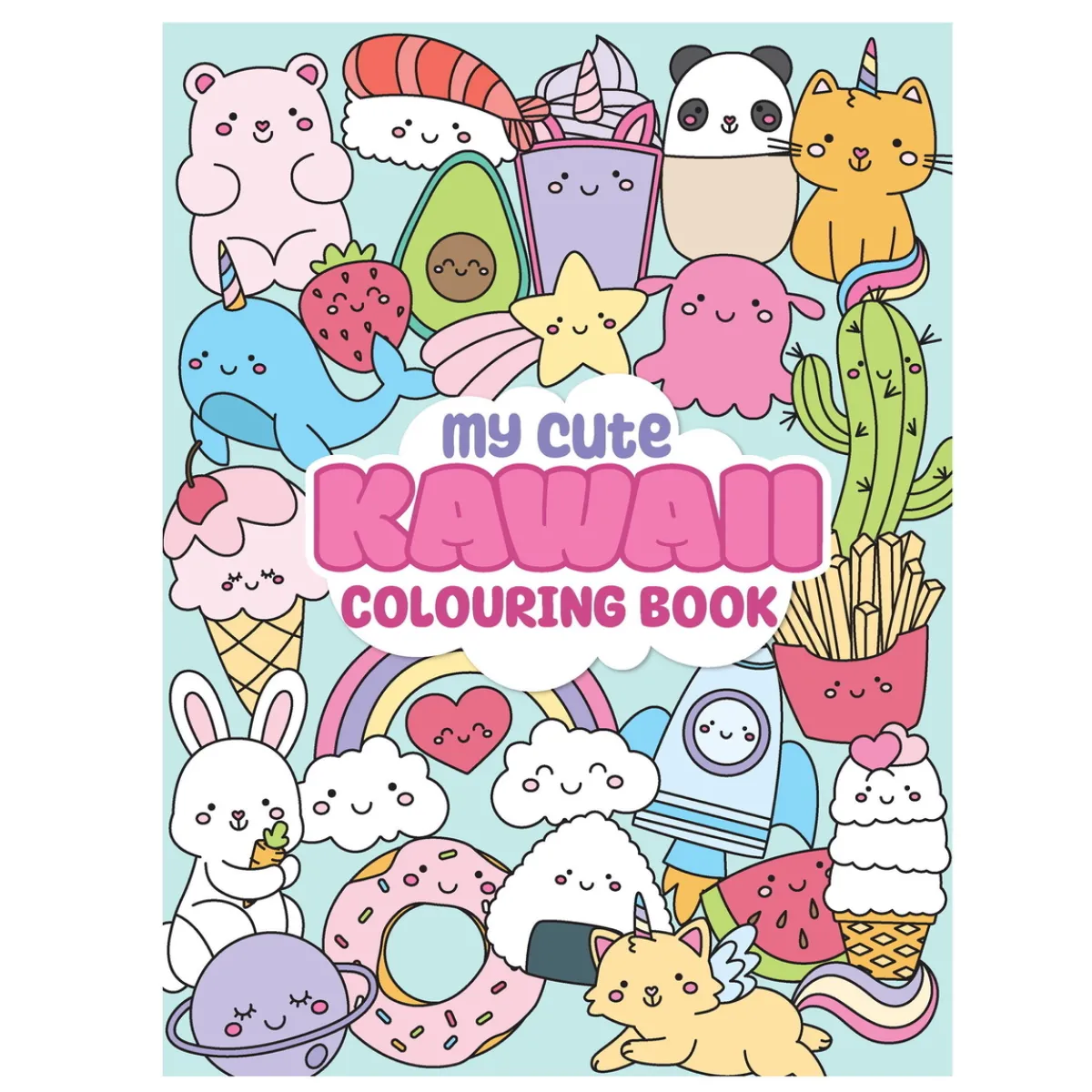 Barn Panduro Hobby Målarbok Kawaii, 21×28 cm, 48 sidor med supersöta motiv!