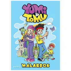 Kärnan Målarbok med populära Yumi & Tomu – 24 sidor, A4 (210×297 mm) SVENSK TEXT | Barn Målar- & Pysselböcker