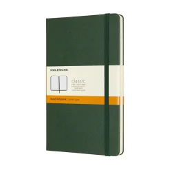 Moleskine Classic Notebook Large (13×21 cm), grön hård pärm – 240 linjerade sidor