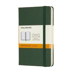 Moleskine Classic Notebook Pocket (9×14 cm), grön hård pärm – 192 linjerade sidor | Notebooks