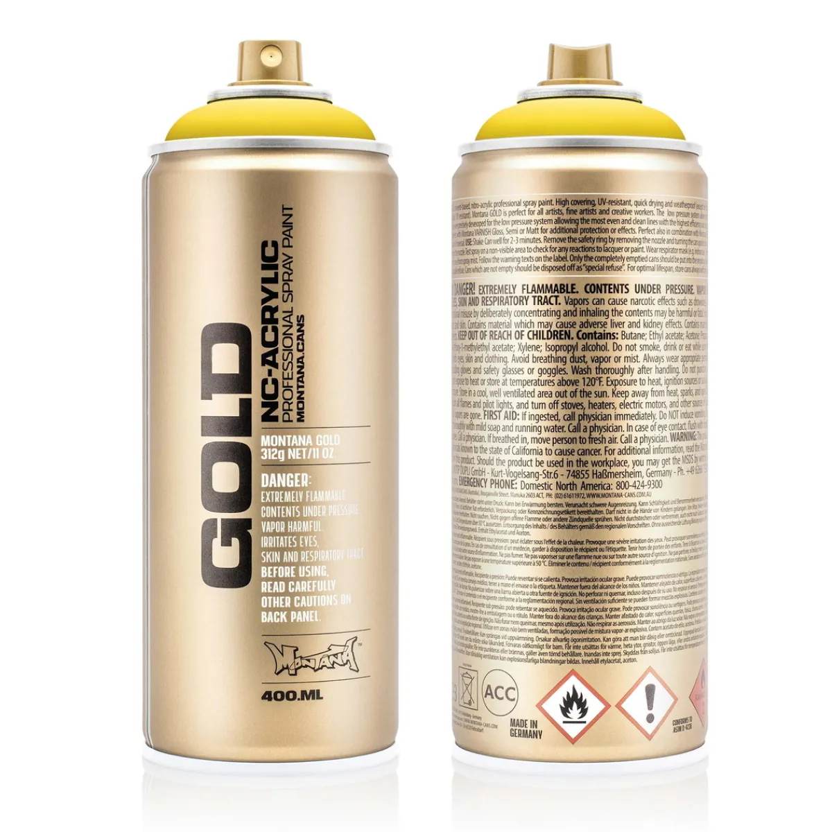 MONTANA Gold sprayfärg 400 ml - G1020 Citrus