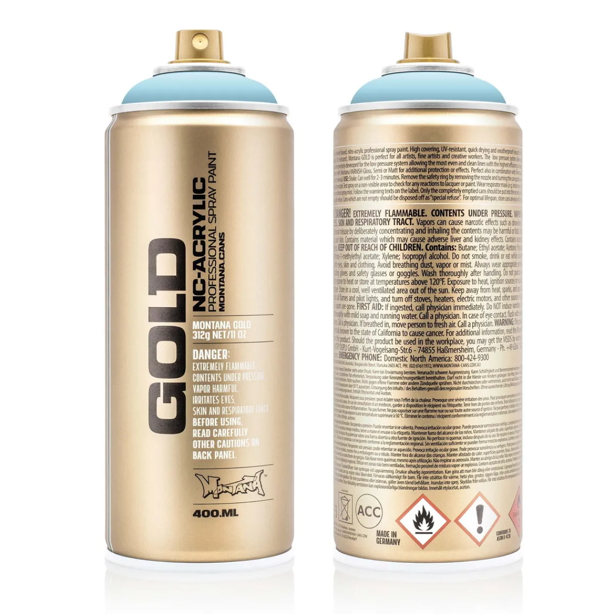 MONTANA Gold sprayfärg 400 ml - G5010 Fresh Blue