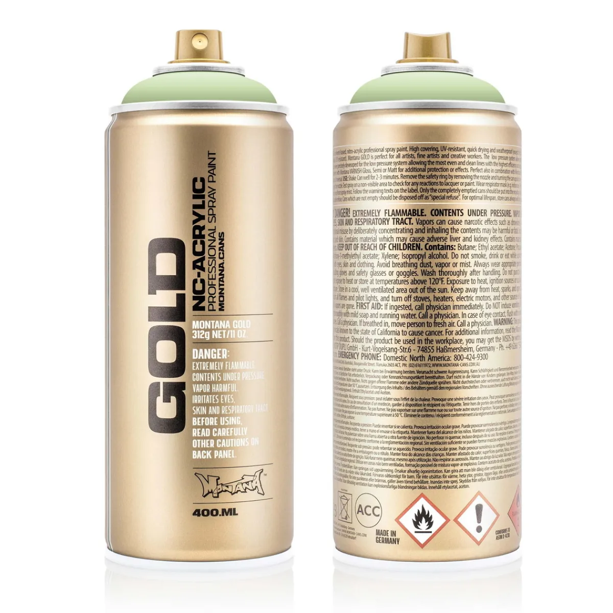 MONTANA Gold sprayfärg 400 ml - G6010 Linden Green | Sprayfärger