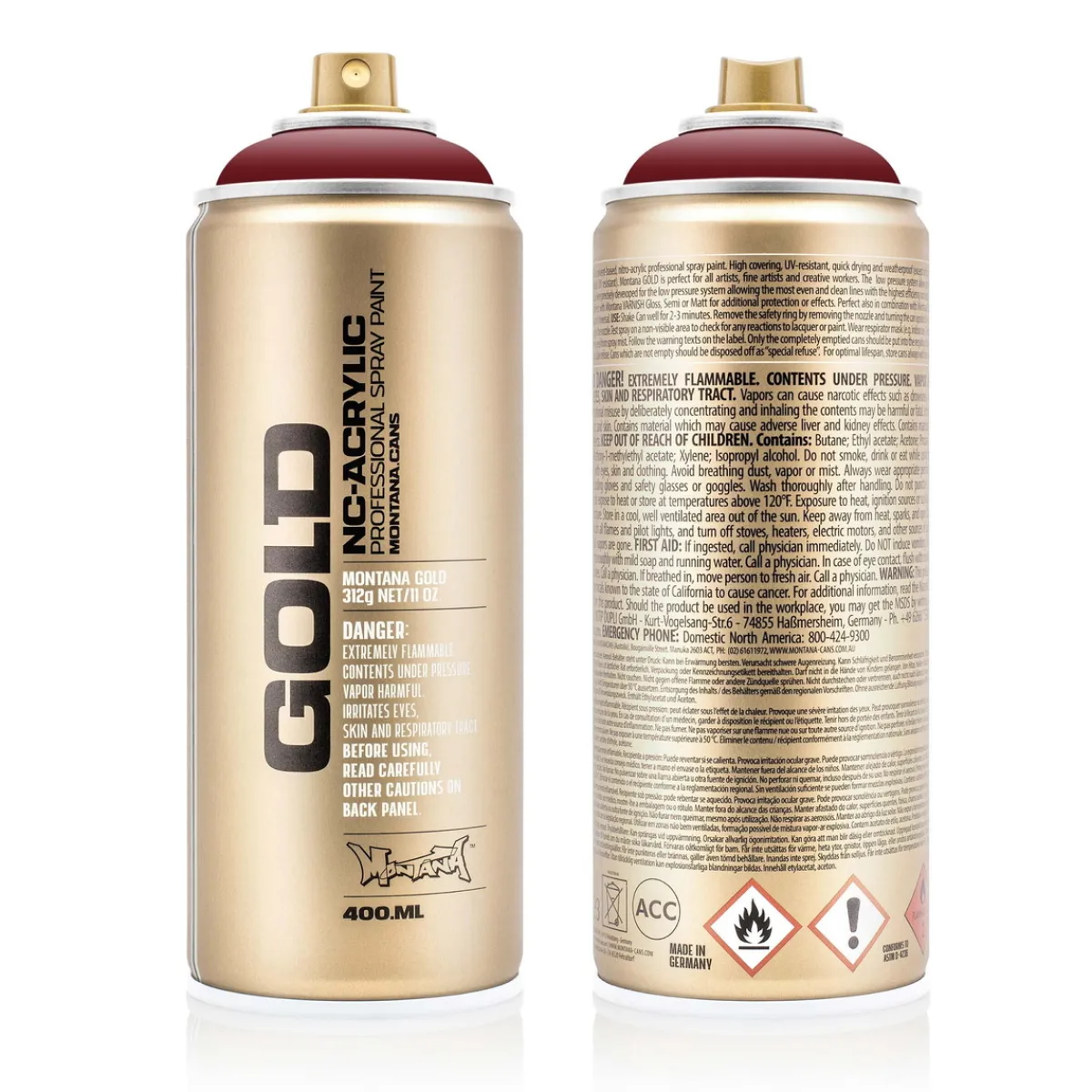 MONTANA Gold sprayfärg 400 ml - G3060 Royal Red