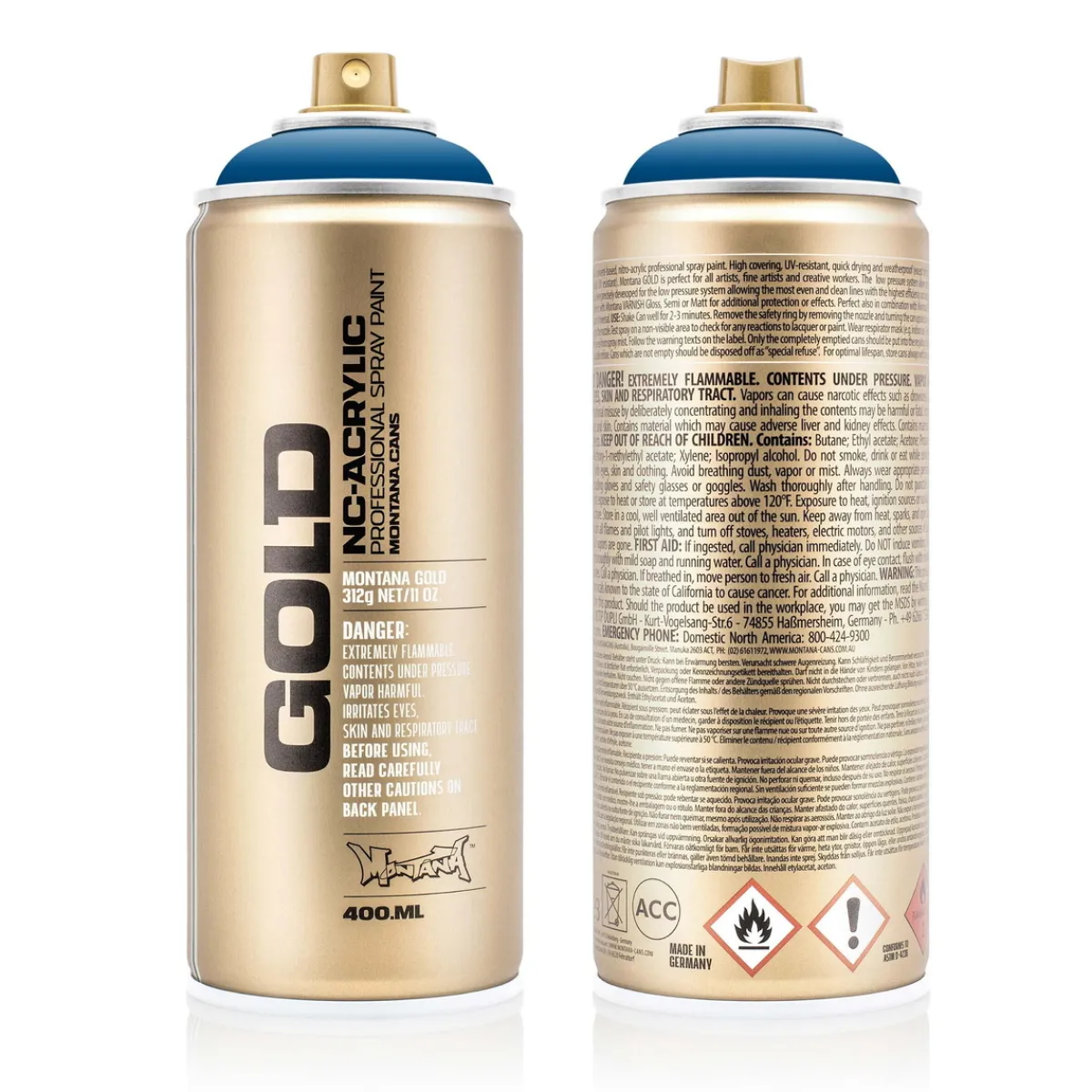 MONTANA Gold sprayfärg 400 ml - G5075 Signal Blue | Sprayfärger