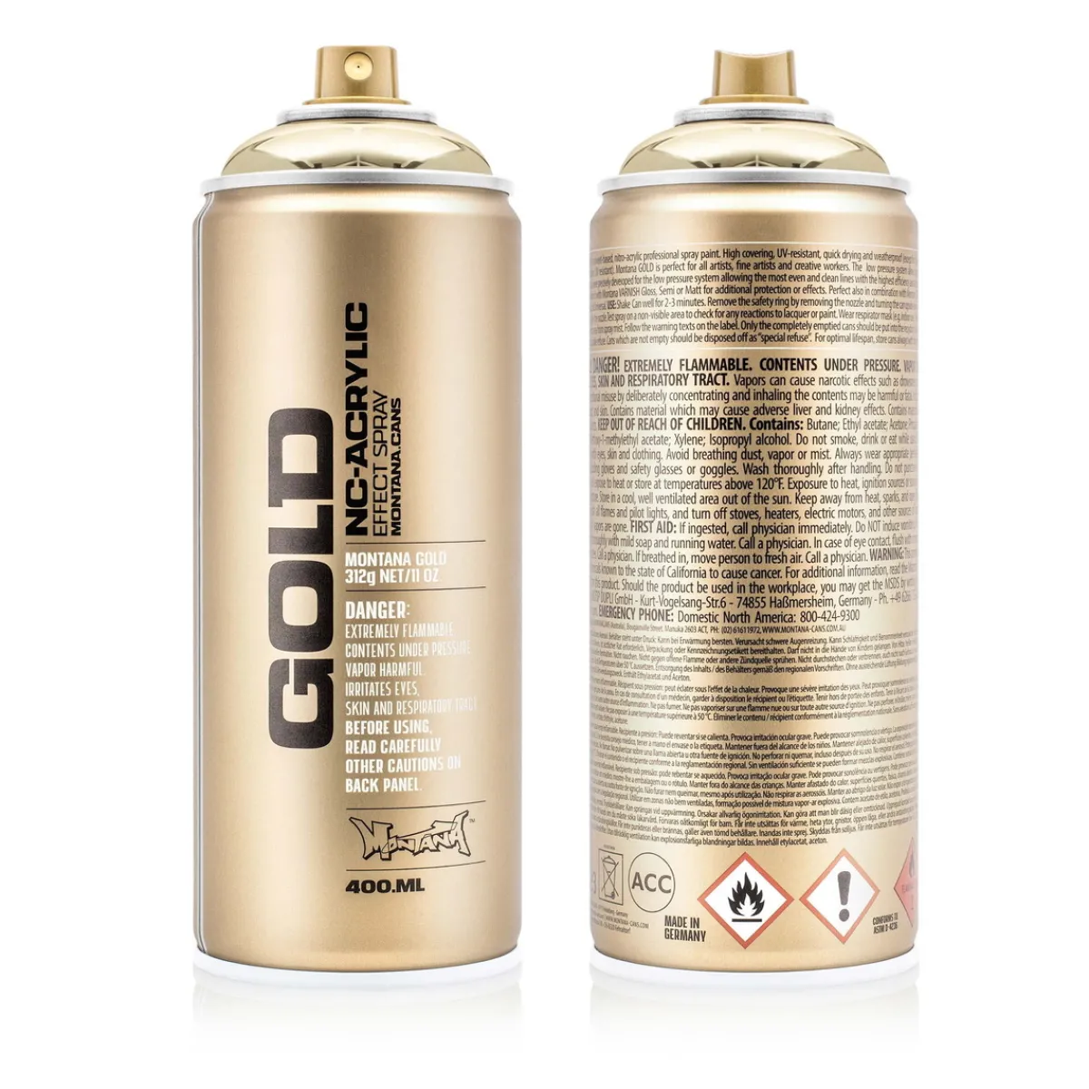 MONTANA Gold sprayfärg 400 ml - M3000 Goldchrome | Sprayfärger