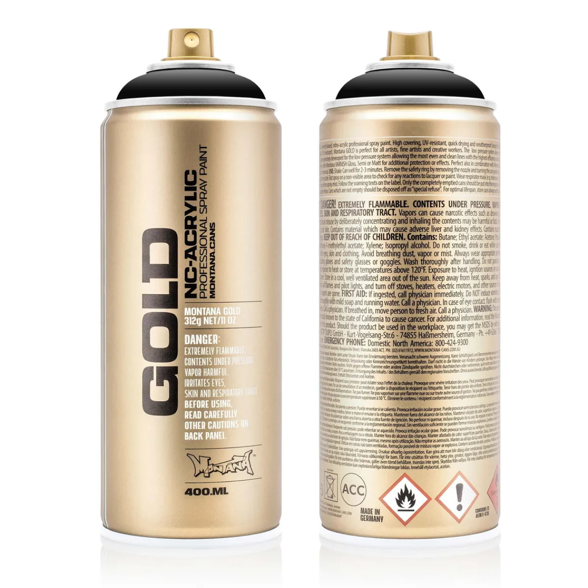 MONTANA Gold sprayfärg 400 ml - Shock 9000 Black