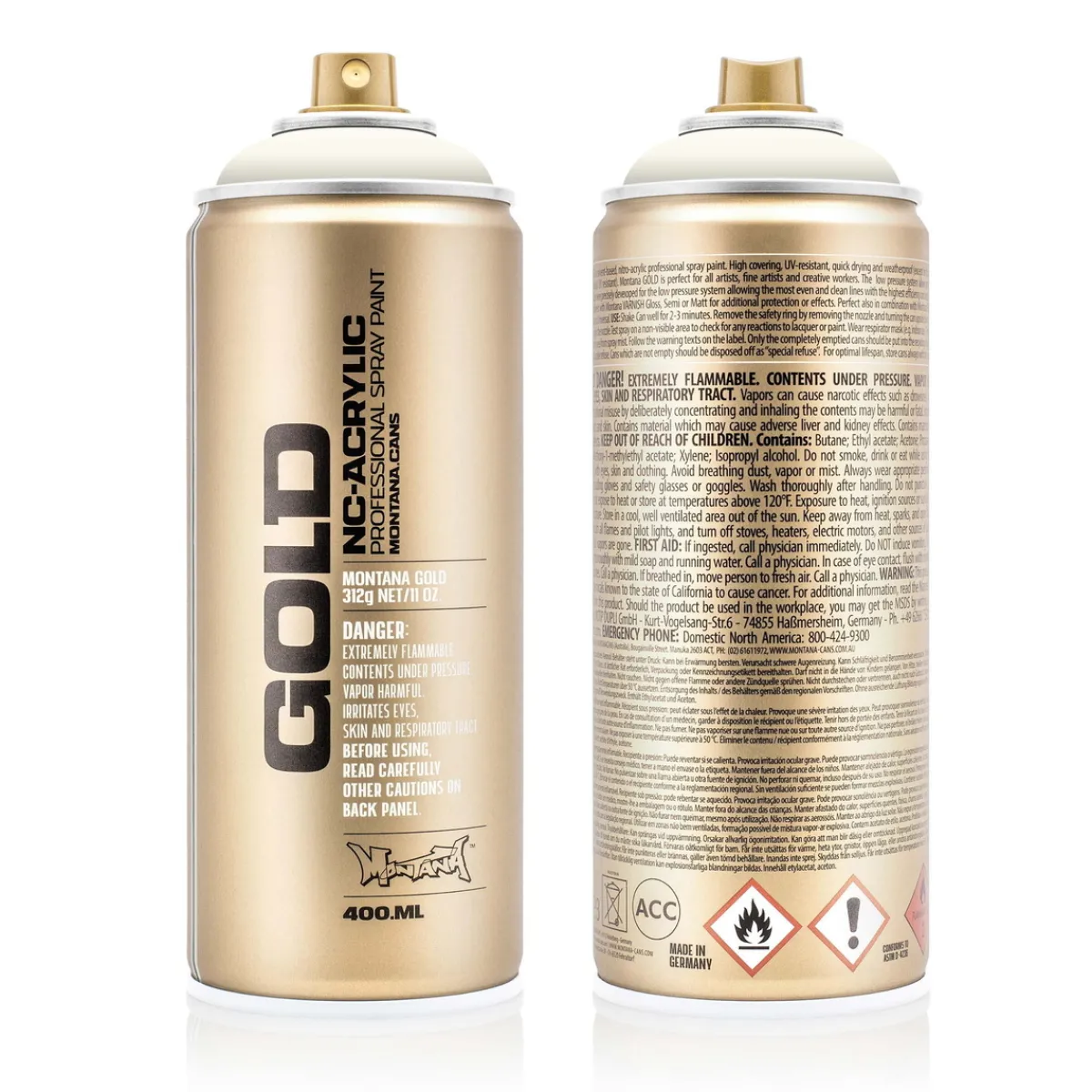 MONTANA Gold sprayfärg 400 ml - Shock 9110 White Cream | Sprayfärger