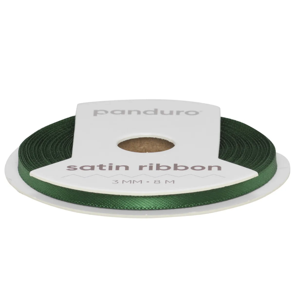 Panduro Hobby Mörkgrönt satinband – 3 mm brett och 8 meter långt