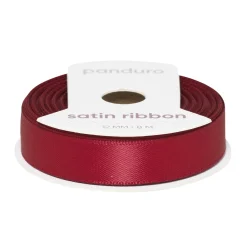 Panduro Hobby Mörkrött satinband – 12 mm brett och 8 meter långt | Satinband