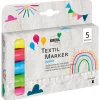 Kreul Mucki Junior textilpennor, markers, 5-pack | Barn Barnpennor
