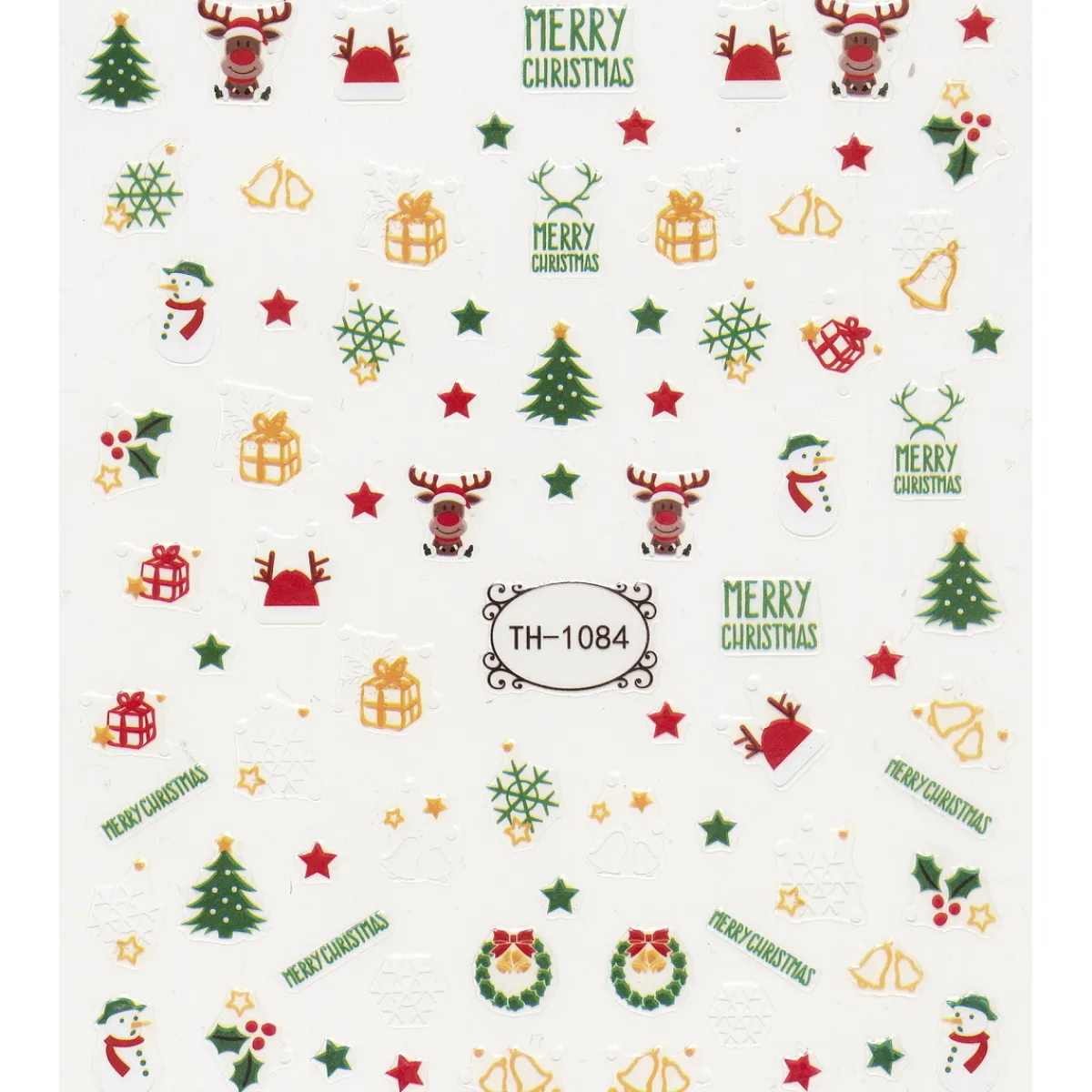 Panduro Hobby Nagelstickers jul & julmotiv och text. 1 ark nail stickers à 8,5×10 cm | Barn Ansikts- Och Nageldekor