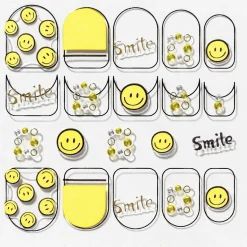 Barn Panduro Hobby Nagelstickers smiley – 20 nagelklistermärken med smileys, text & små minipärlor