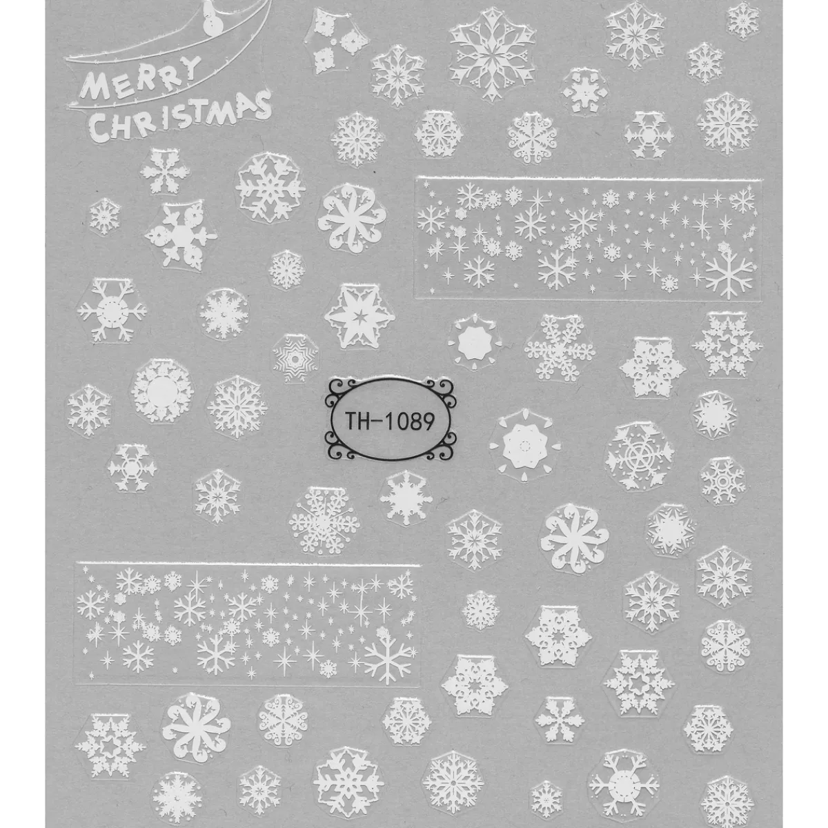 Barn Panduro Hobby Nagelstickers snöflingor + 3 stora motiv, fint till jul! 1 ark nail stickers à 8,5×10 cm