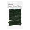 Nepal Wool Nepalull på metalltråd, mörkgrön 5 meter, för stjälkar & blomsterstjälkar