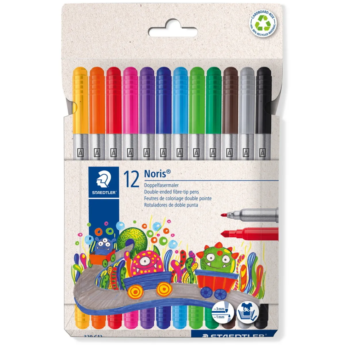 Staedtler Noris Tuschpennor dubbel 12p | Barn Barnpennor