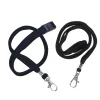 Barn Panduro Hobby Nyckelband lanyard 2-pack, svart med metallbeslag och säkerhetslås