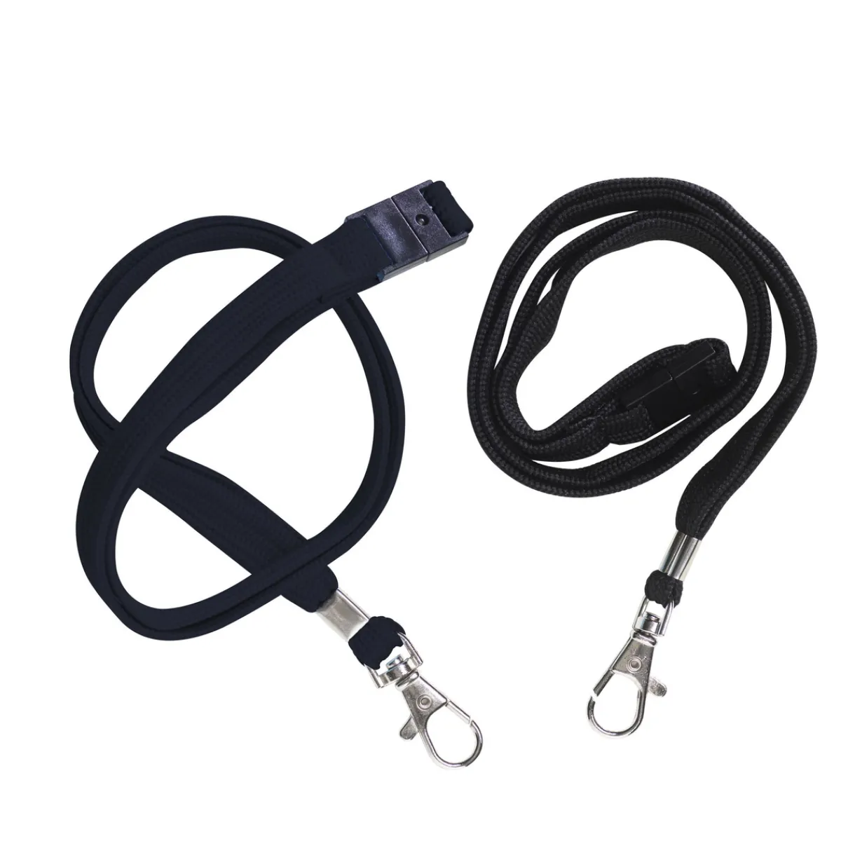 Barn Panduro Hobby Nyckelband lanyard 2-pack, svart med metallbeslag och säkerhetslås