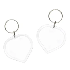 Barn Panduro Hobby Nyckelring med delbar bildbehållare hjärta 2-pack. 5×8 cm (inkl. ring)
