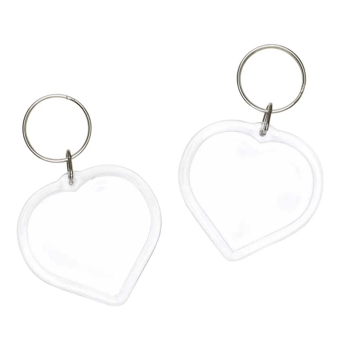 Barn Panduro Hobby Nyckelring med delbar bildbehållare hjärta 2-pack. 5×8 cm (inkl. ring)