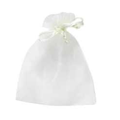 Panduro Hobby Organzapåsar presentpåsar av organza 10-pack, transparent creme 9×11,5 cm | Smyckeskrin
