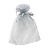 Panduro Hobby Organzapåsar presentpåsar av organza 10-pack, transparent silver 9×11,5 cm