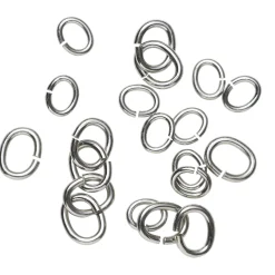 Panduro Jewellery Ovala ringöglor mix 20-pack silverfärg – 3×4 mm & 5×6 mm, 10 av varje