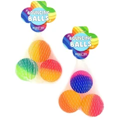 Robetoy 3-pack flerfärgade studsbollar Ø4,5 cm | Barn Uteleksaker