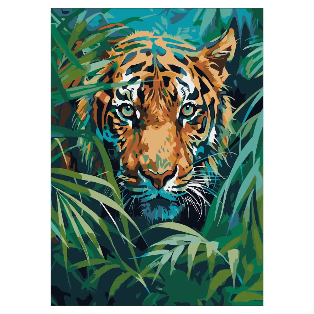 Panduro Hobby Paint by number / måla efter nummer – katter, 25×35 cm + 18 färger & 3 penslar