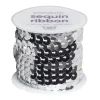 Panduro Hobby Paljettband silver, 4 m snöre med massor av paljetter som är Ø6 mm