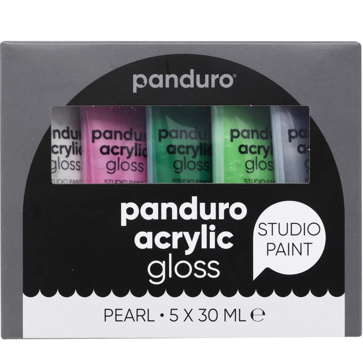 Panduro Acrylic akrylfärg, blanka pärlemorfärger 5×30 ml | Akrylfärger